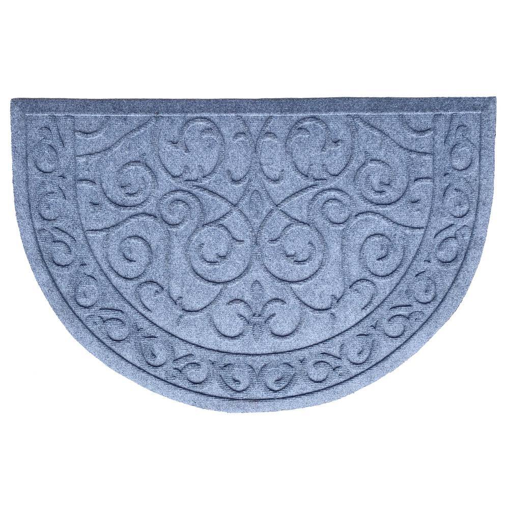 "Poly Ornate Scroll Indoor/Outdoor Mat, 18"" x 30"", Light Grey" price history on PriceWatchPro
