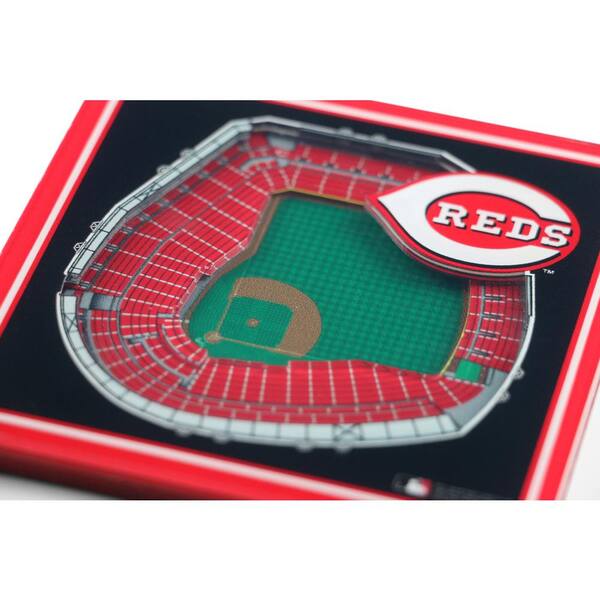 YouTheFan MLB Cincinnati Reds 3D Logo Series Multi-Colored Coasters 8499719  - The Home Depot