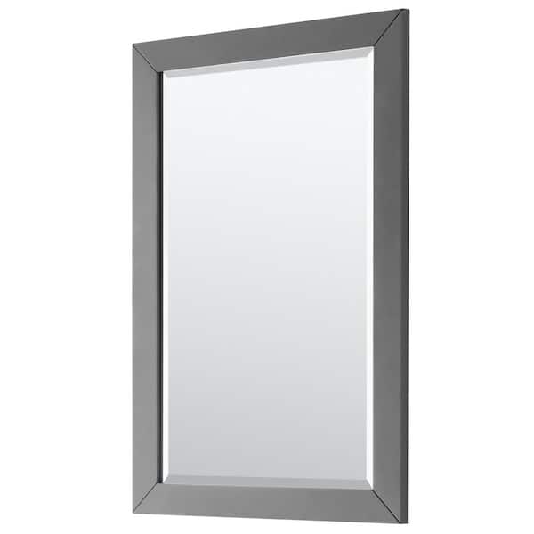 Daria 24 in. W x 36 in. H Framed Rectangular Bathroom Vanity Mirror in Dark Gray