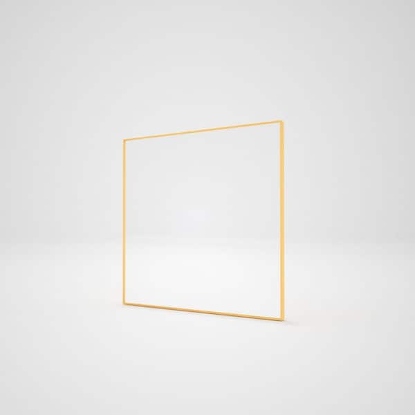 Boosicavelly 30 in. W x 30 in. H Square Aluminum Framed Wall Bathroom Vanity Mirror in Brushed Gold