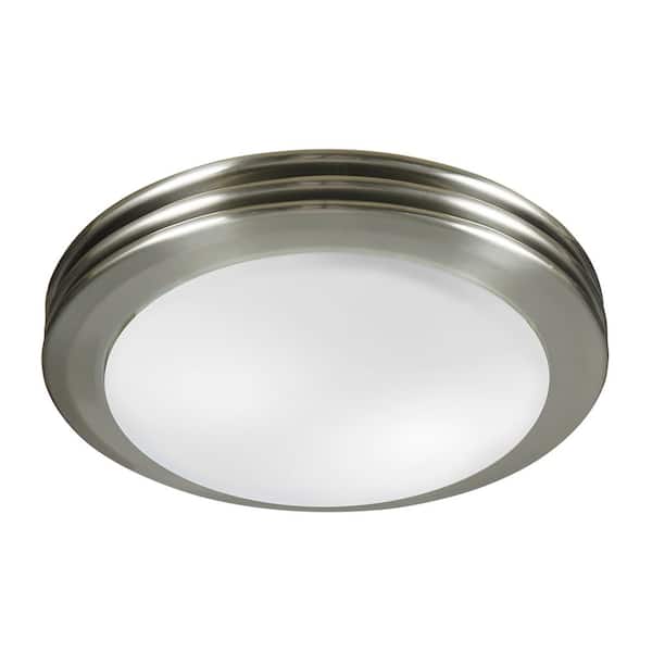 GOOD HOUSEKEEPING Yorkshire Decorative 80 CFM Bathroom Ventilation Exhaust Fan with Lighting in Brushed Nickel