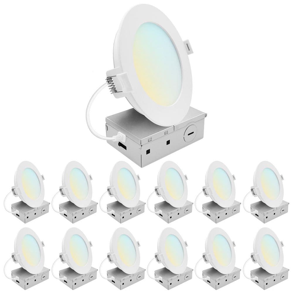 5 In. Integrated LED Recessed Light, Mini Panel Light, 5CCT, 1200LM, 13W, 100° Beam, Dimmable, ETL Listed 12 Pack price history on PriceWatchPro