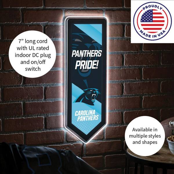 Evergreen Carolina Panthers Pennant 9 in. x 23 in. Plug-in LED Lighted Sign  8LED3804PEN - The Home Depot