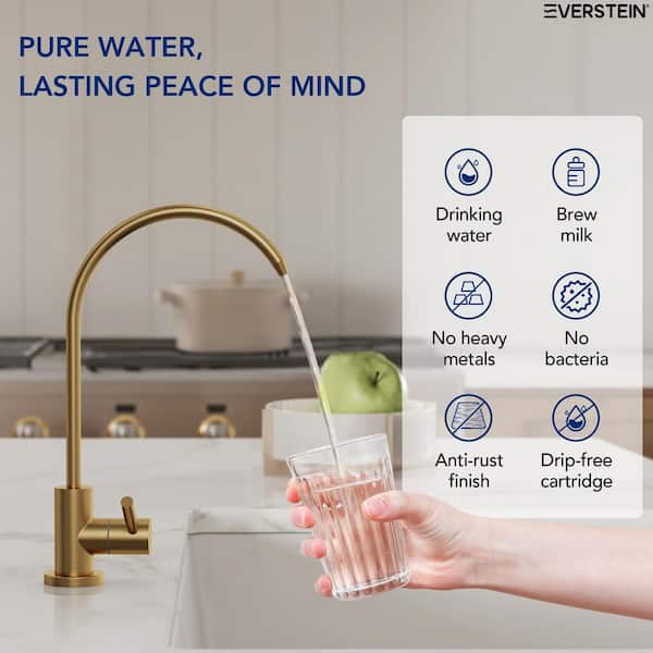 EVERSTEIN Single-Handle Deck Mount Standard Kitchen Faucet in
