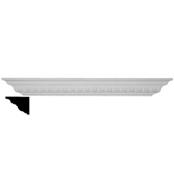 Ekena Millwork 36 in. x 3-7/8 in. x 5-1/4 in. Polyurethane Egg and Dart Shelf Moulding