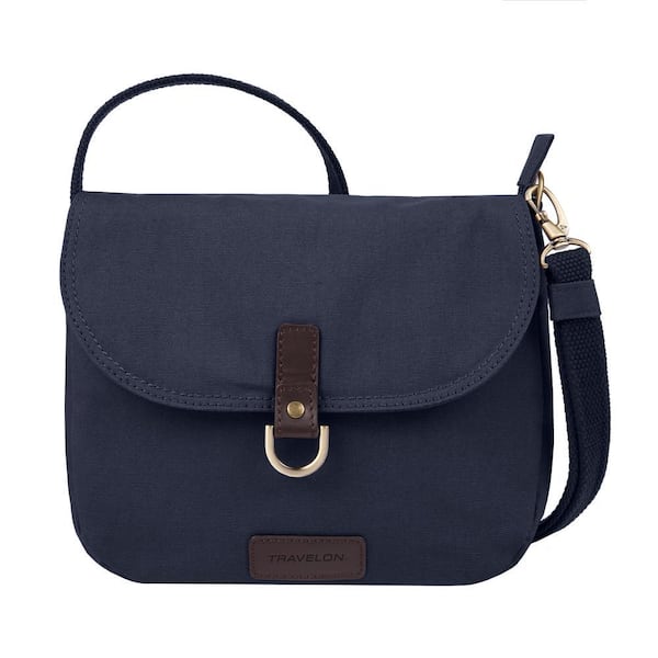 Courier Navy Blue Anti-Theft Saddle Crossbody Bag