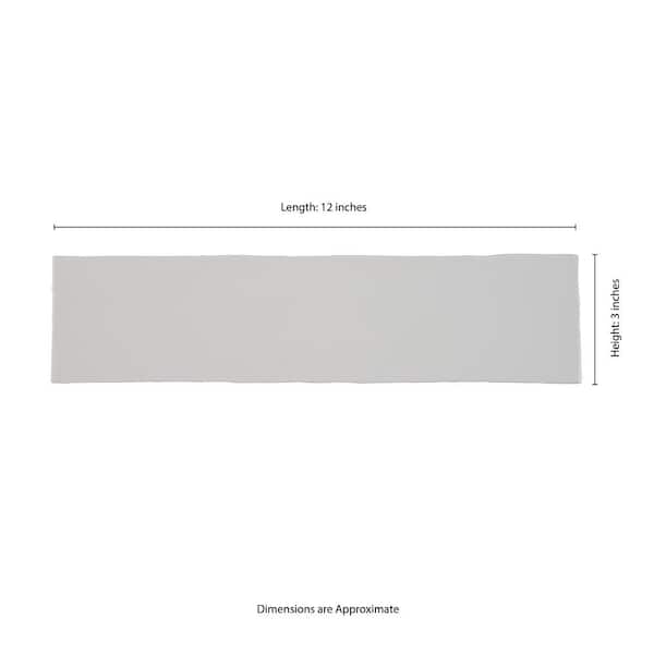 MSI White Crafted 3 in. x 12 in. Glossy Ceramic White Subway Tile (13 sq. ft. / case)