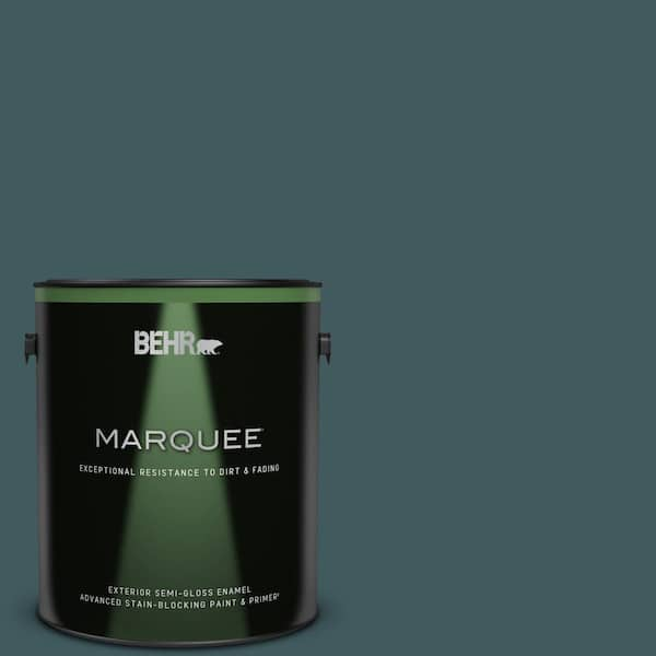 BEHR MARQUEE 1 gal. #510F-7 Teal Forest Semi-Gloss Enamel Exterior Paint & Primer