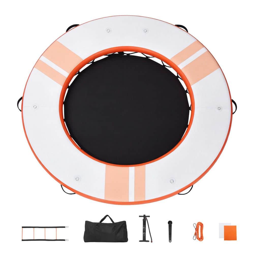 SKYSHALO Inflatable Floating Dock, 8 ft. Inflatable Dock Platform ...