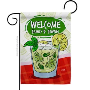 13 in. x 18.5 in. Cool Mojito with Friends Beverages Double-Sided Garden Flag Beverages Decorative Vertical Flags