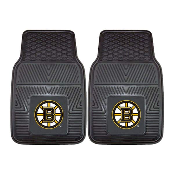 FANMATS Boston Bruins 18 in. x 27 in. 2-Piece Heavy Duty Vinyl Car Mat