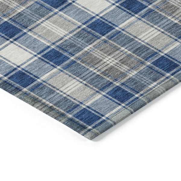 Chantille Machine Washable Indoor/Outdoor Abstract ACN1817 Navy 2 ft. x 3 ft. Accent Rug