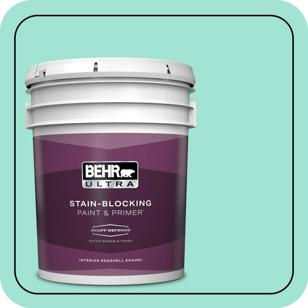 5 gal. #P430-2 Aqua Wish Extra Durable Eggshell Enamel Interior Paint & Primer price history on PriceWatchPro