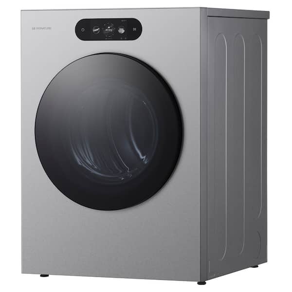 LG 9.0 cu. ft. vented Front Load Gas Dryer in Brushed Platinum