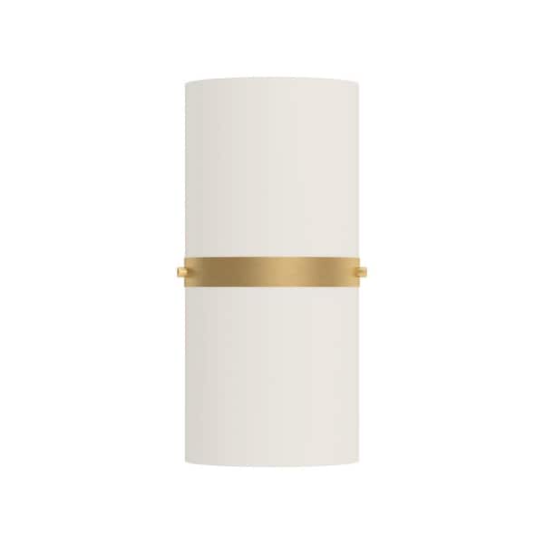 Harrow 13-in 1 Light 16-Watt Brushed Gold Integrated LED Wall Sconce