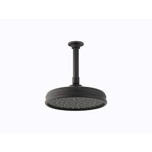 1-Spray Patterns 8 in. 2.5 GPM Ceiling Mount Rain Fixed Shower Head in Oil-Rubbed Bronze
