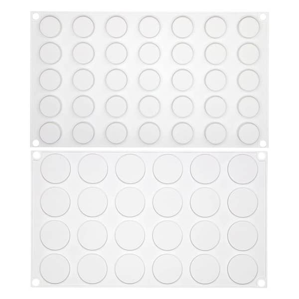 Flat Round Disc Silicone Mold 2 Sizes Baking Tray for Mini Tart Cookie Chocolate Candy Epoxy Resin Jewelry Soap