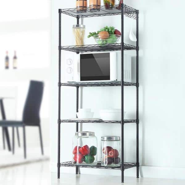 5 Layers Restaurant Stainless Steel Metal Shelf For Storage