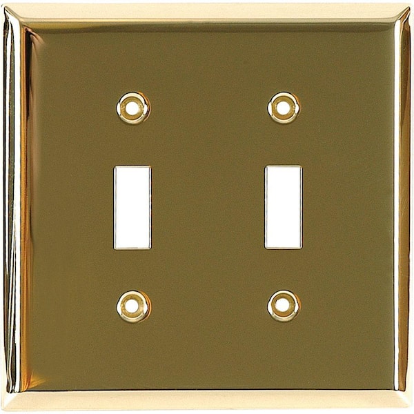 Power Gear Metallic 2-Gang Toggle Wall Plate (1-Pack)