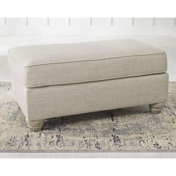 Signature DESIGN BY ASHLEY Traemore Beige Polyester Rectangle Accent Ottoman