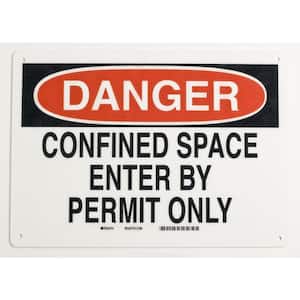 7 in. x 10 in. Aluminum Confined Space Sign