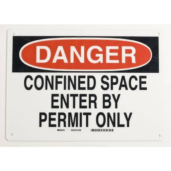 7 in. x 10 in. Aluminum Confined Space Sign