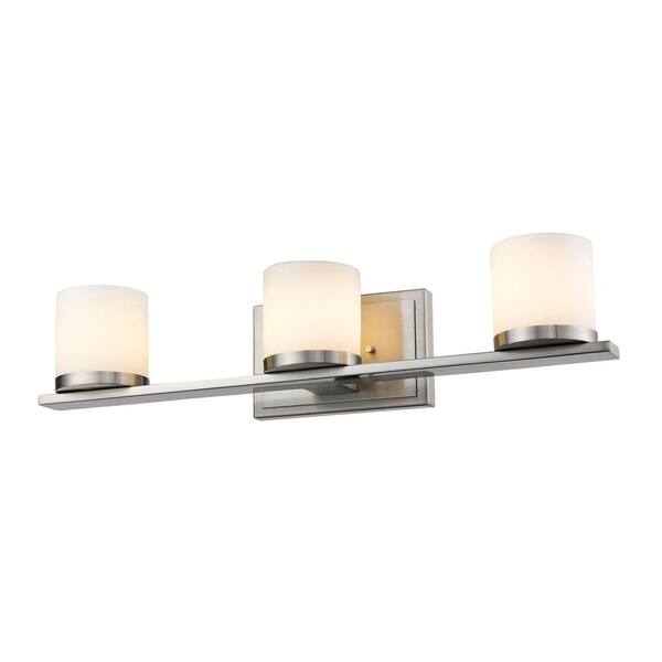 Filament Design Kariya 3-Light Brushed Nickel Bath Vanity Light