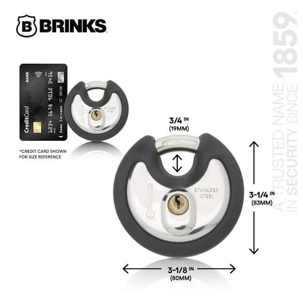 Brinks 3-1/8-in. (80 mm) Discus Protected Bumper Keyed Lock 633