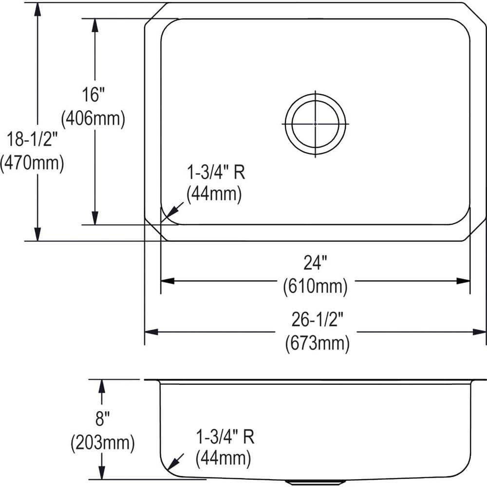 Radiant Satin Stainless Steel Undermount Single Bowl Kitchen Sink