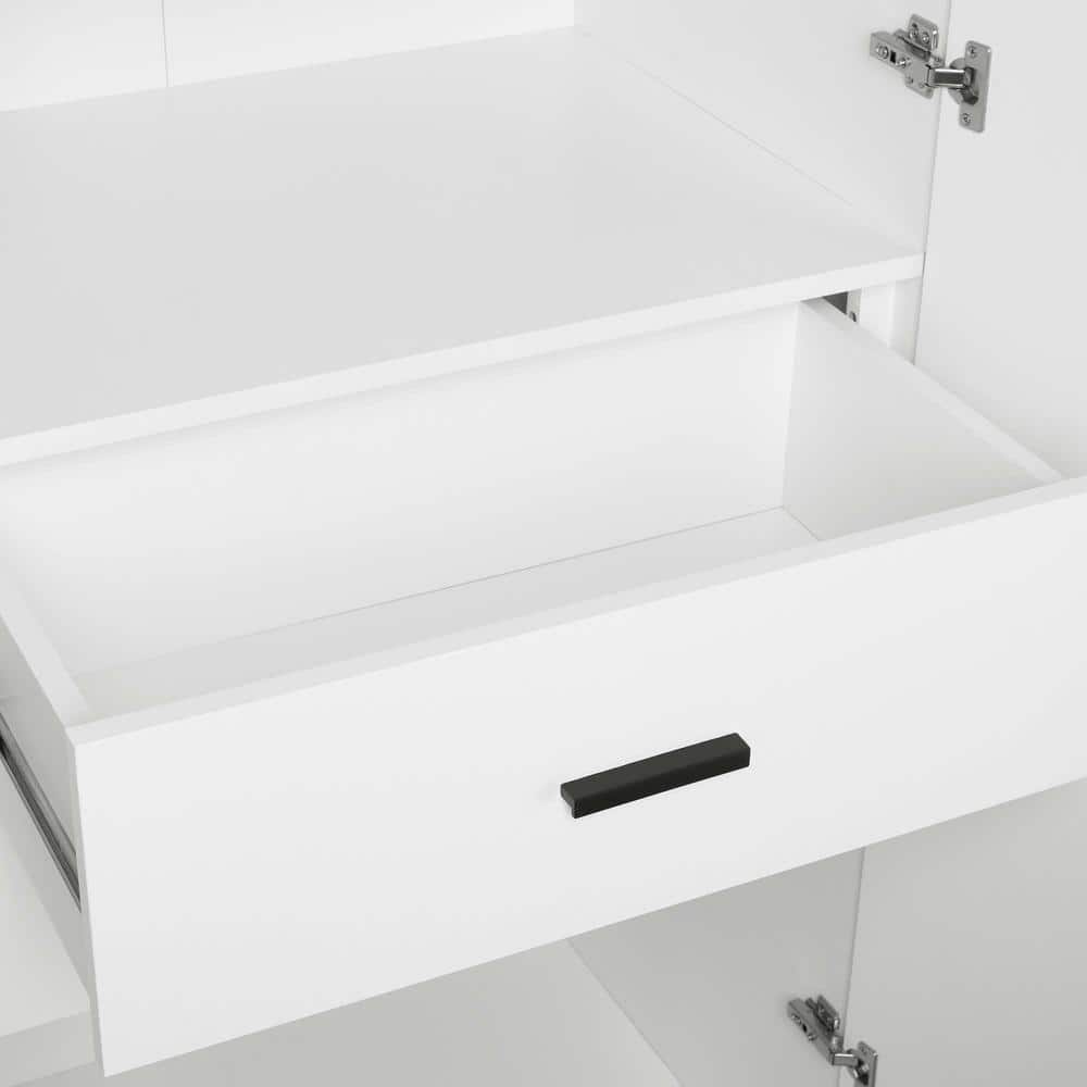 White Contemporary 2-Piece Modular Wardrobe Closet