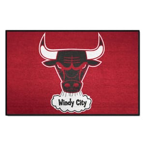 NBA Retro Chicago Bulls Red 2 ft. x 3 ft. Starter Mat Area Rug
