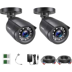 Wired 1080P FHD Outdoor Bullet TVI Security Camera Compatible with TVI DVR (2-Pack)