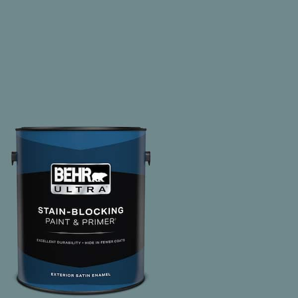 BEHR ULTRA 1 gal. #PPU13-06 Polaris Blue Satin Enamel Exterior Paint & Primer