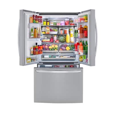 23.5 cu. ft. Smart French Door Refrigerator, Dual Ice Makers with Craft Ice in PrintProof Stainless Steel, Counter Depth