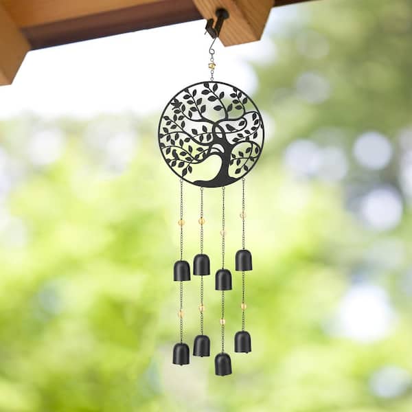 Glitzhome 32 in. H Metal Tree of Life Windchime with Bells Glitzhome 32 in. H Metal Tree of Life Windchime with Bells