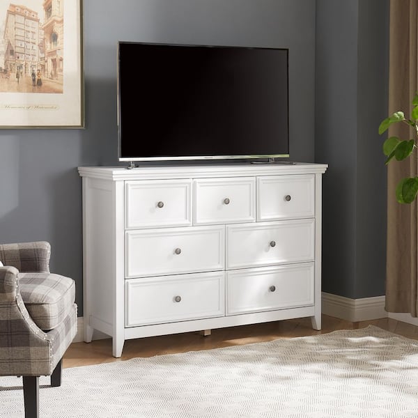 white modern farmhouse dresser Amazon.com: AODK Farmhouse 6 Drawer Dresser for Bedroom, White 59" Wide  Engineered Wooden Chest of Drawers with Thick Board, Metal Handles, Modern  Storage Cabinet for Living Room, Entryway, Walnut Top : Home