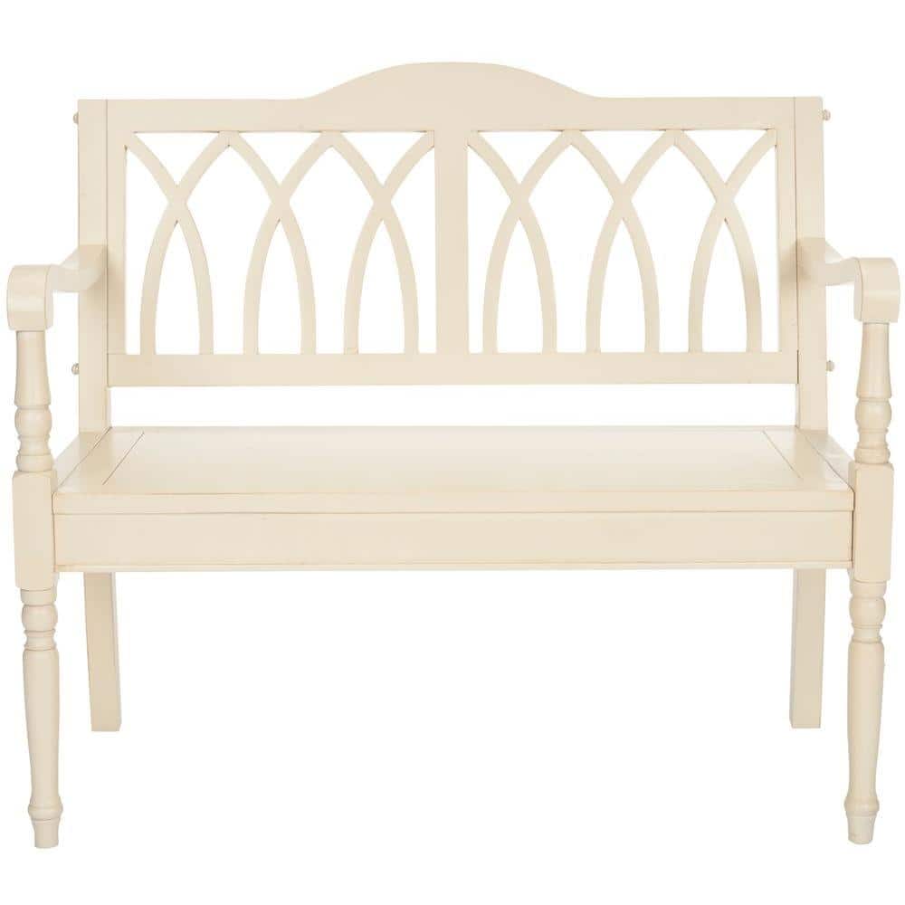 Transitional Gothic-Inspired White Pine Bench - 40"