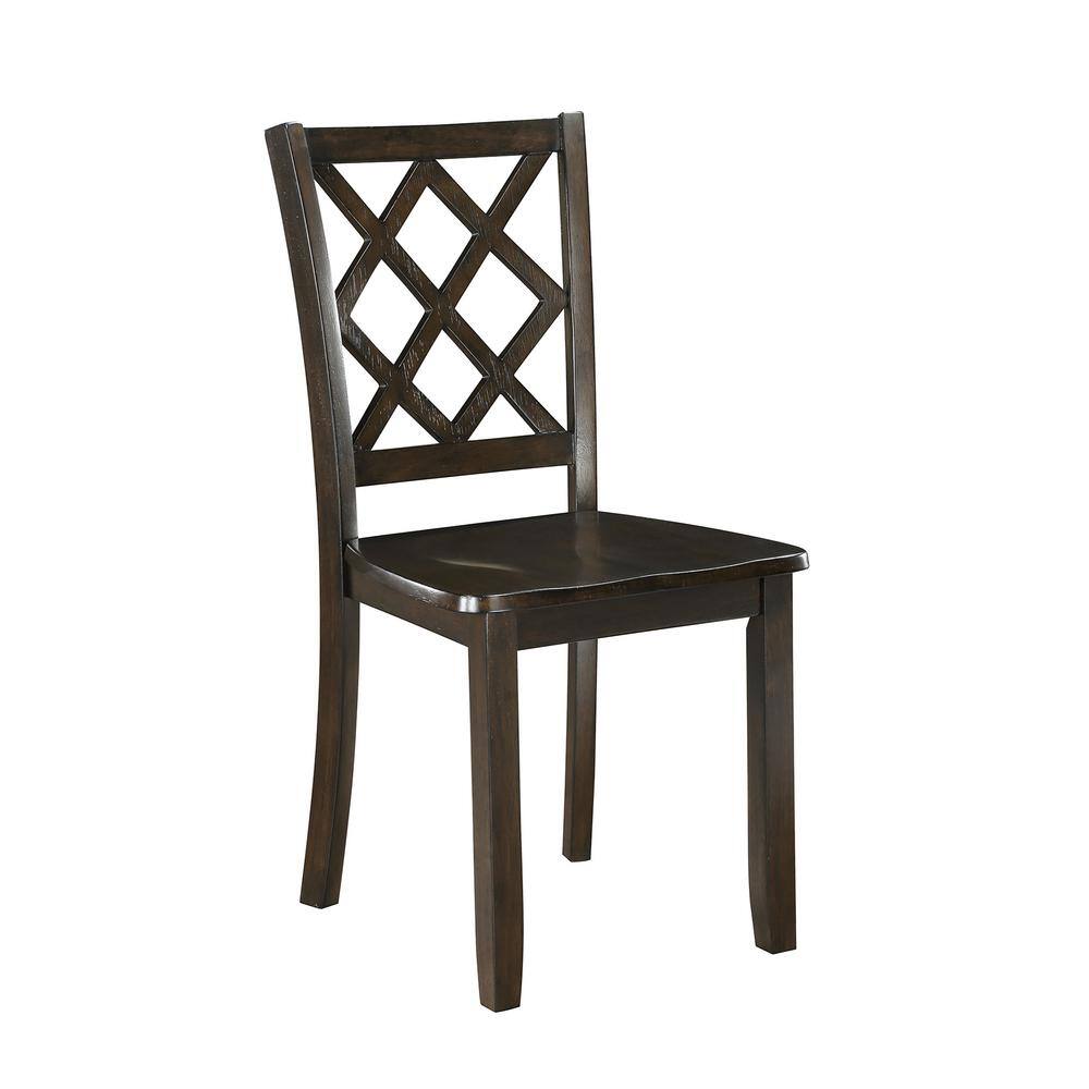 Trellis Brown Solid Wood 5-Piece Rectangular Dining Set