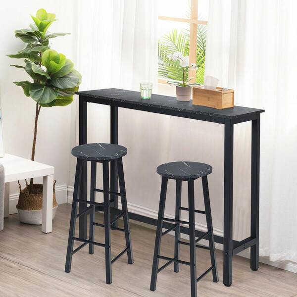 bistro table with bar stools