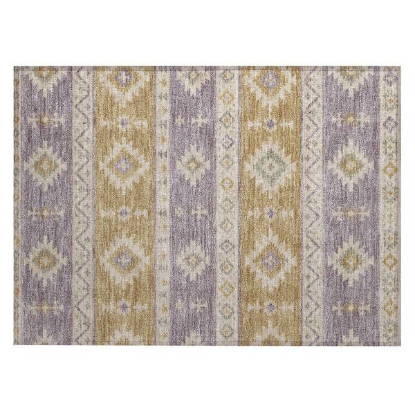 Chantille Machine Washable Indoor/Outdoor Abstract ACN3126 Purple 3 ft. x 4 ft. Area Rug