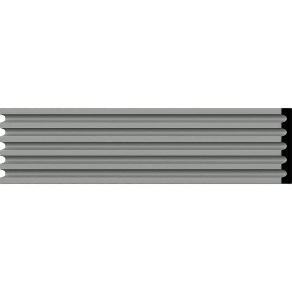 Primed Polyurethane Fluted Crown Molding, 78.75" Length