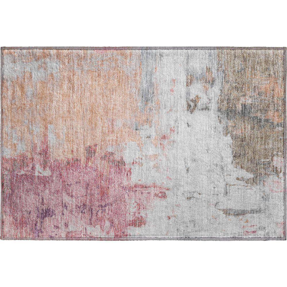 Sm Homes Rug Addison Rugs Mayfield Premium Machine Washable Abstract AMF1978 Salmon ...