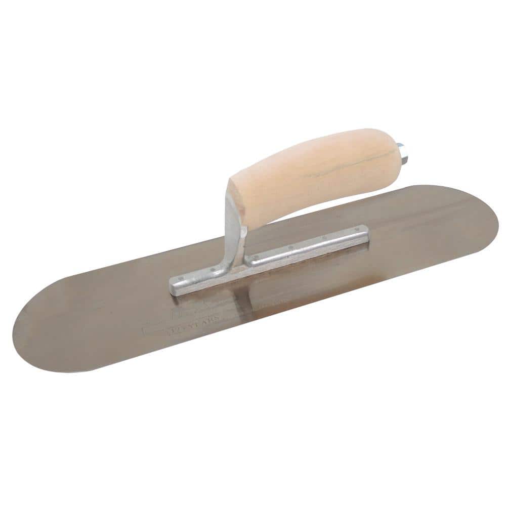 14 in. x 4 in. Golden Stainless Steel Pool Trowel - Wood Handle price history on PriceWatchPro
