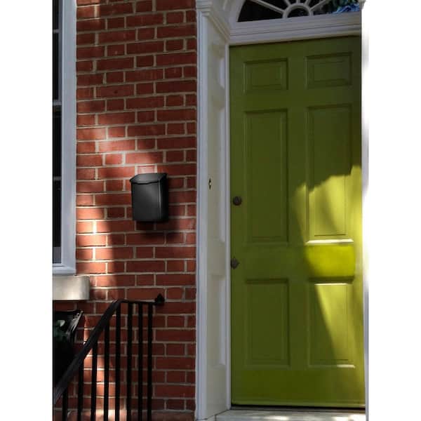Marina Black Small Steel Wall Mount Mailbox