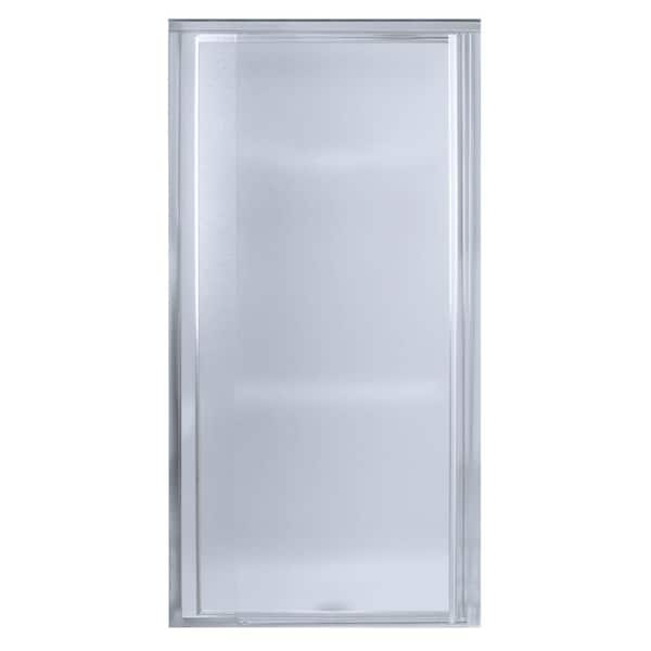 Vista Pivot II 36-42 in. x 66 in. Framed Pivot Shower Door in Silver with Handle