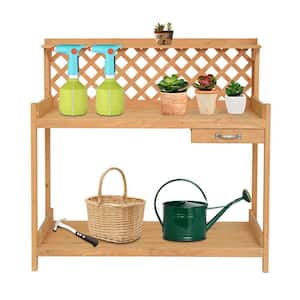 44 in. x 19.8 in. x 45 in. Garden Work Potting Bench with Drawer