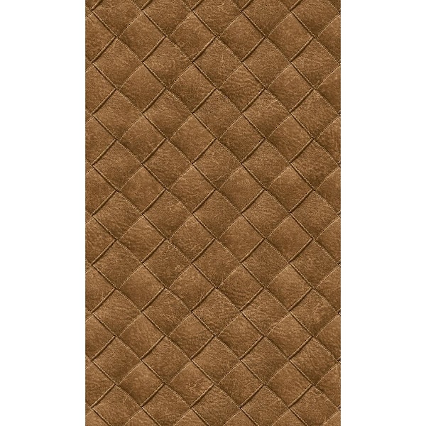Walls Republic Leaf Patchwork Cognac Non-Woven Paste the Wall Textured Wallpaper 57 sq. ft.