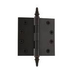 4 in. Steeple Tip Heavy Duty Hinge with Square Corners in Timeless Bronze