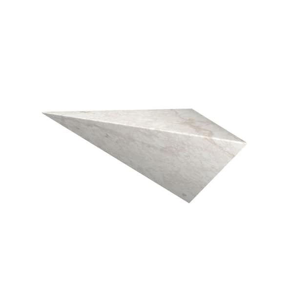 14 in. L x 27 in. W x 14 in. H Floating Corner Seat in Botticino Cream