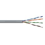 1,000 ft. 24-Gauge Gray 4-Pair 8-Conductor Solid UTP Plenum Cat 5E Cable